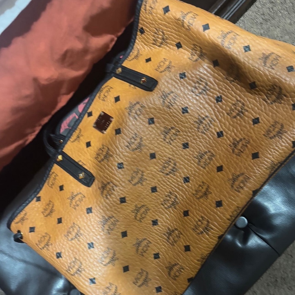 MCM Tan Visetos Travel Bag